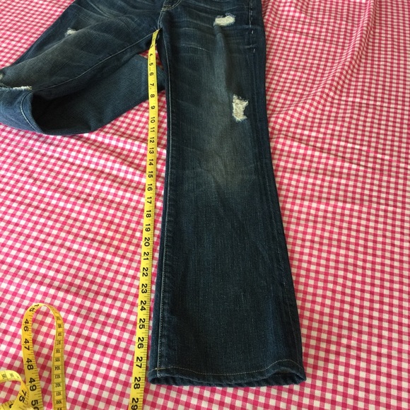 7 For All Mankind Distressed Bootcut Jeans - Picture 5 of 8